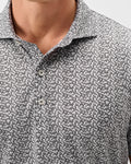 Johnnie-O Featherweight Performance Polo - Petals, Black