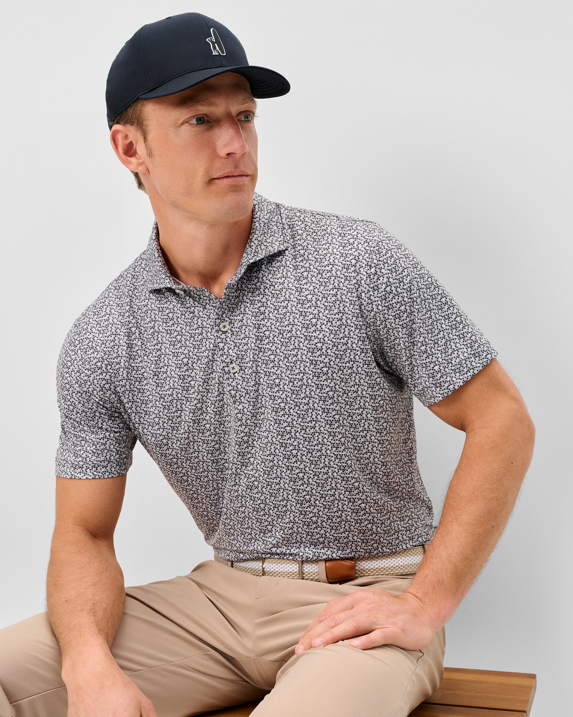 Johnnie-O Featherweight Performance Polo - Petals