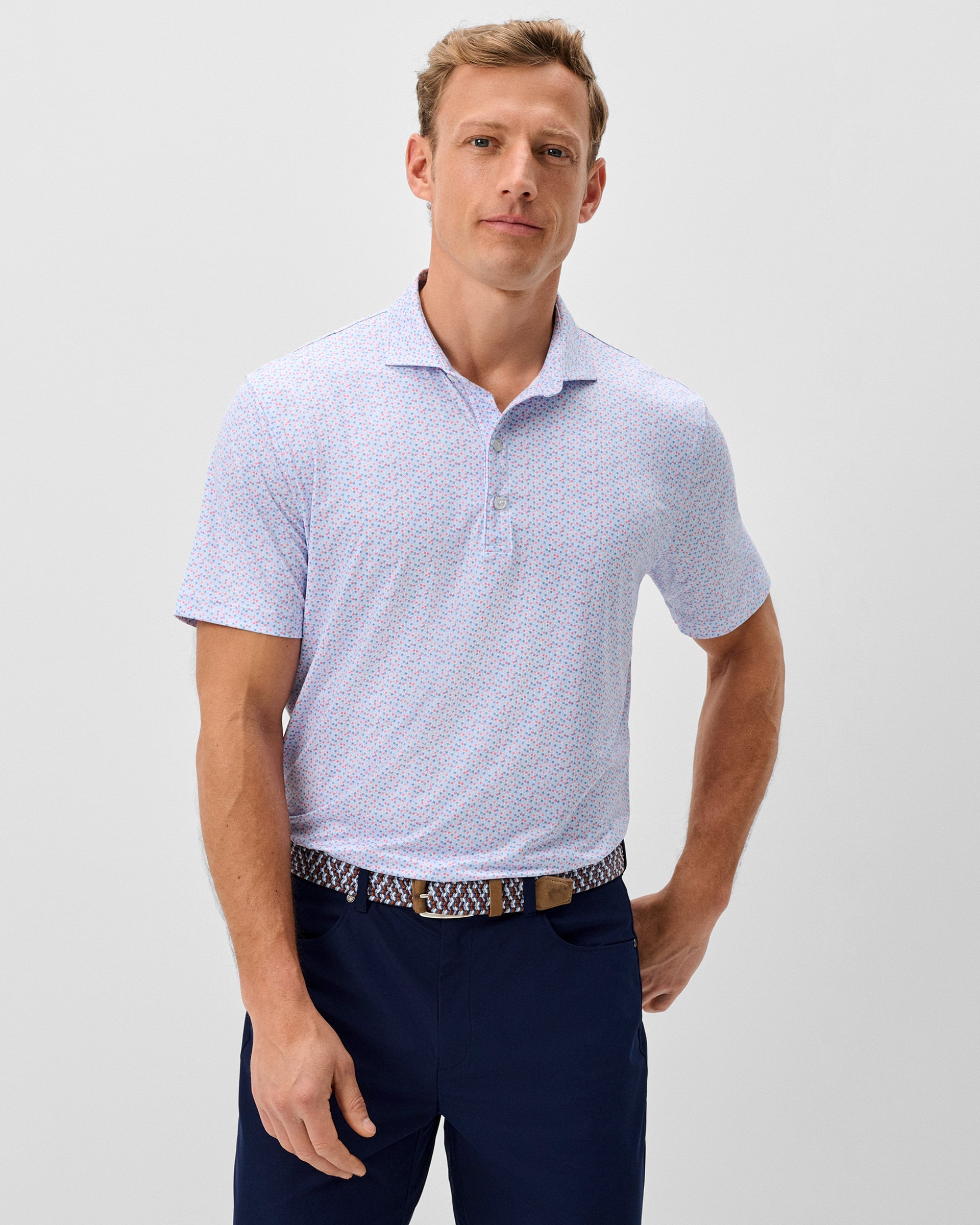Johnnie-O Featherweight Performance Polo - Petals