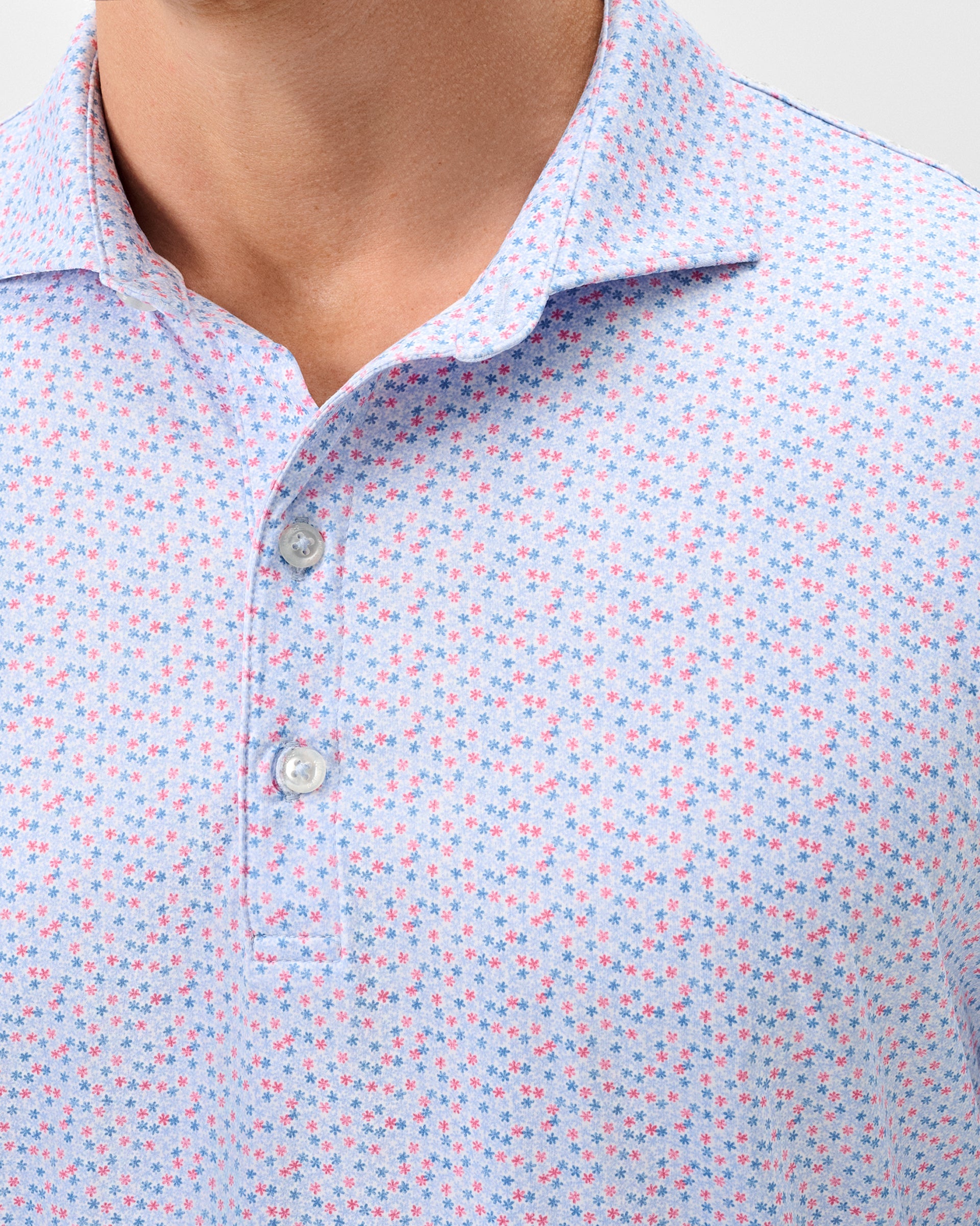 Johnnie-O Featherweight Performance Polo - Petals