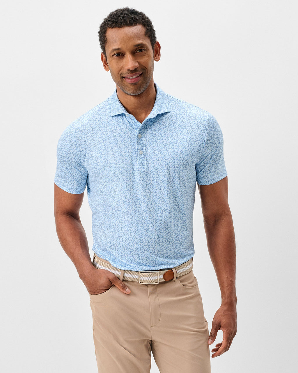 Johnnie-O Featherweight Performance Polo - Petals
