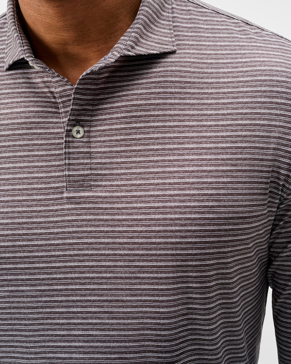 Johnnie-O Performance Featherweight Long Sleeve Polo - Track Stripe