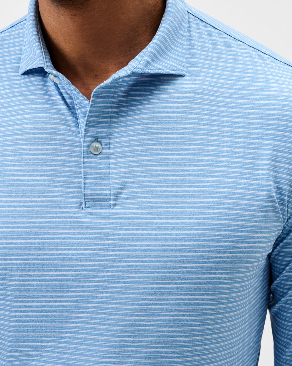 Johnnie-O Performance Featherweight Long Sleeve Polo - Track Stripe