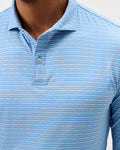 Johnnie-O Performance Featherweight Long Sleeve Polo - Track Stripe, Sailor