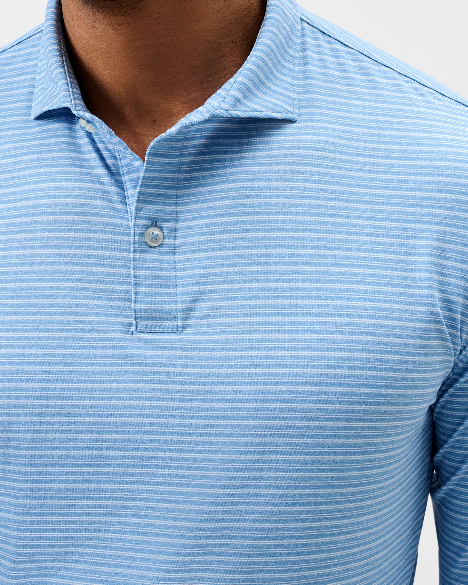 Johnnie-O Performance Featherweight Long Sleeve Polo - Track Stripe