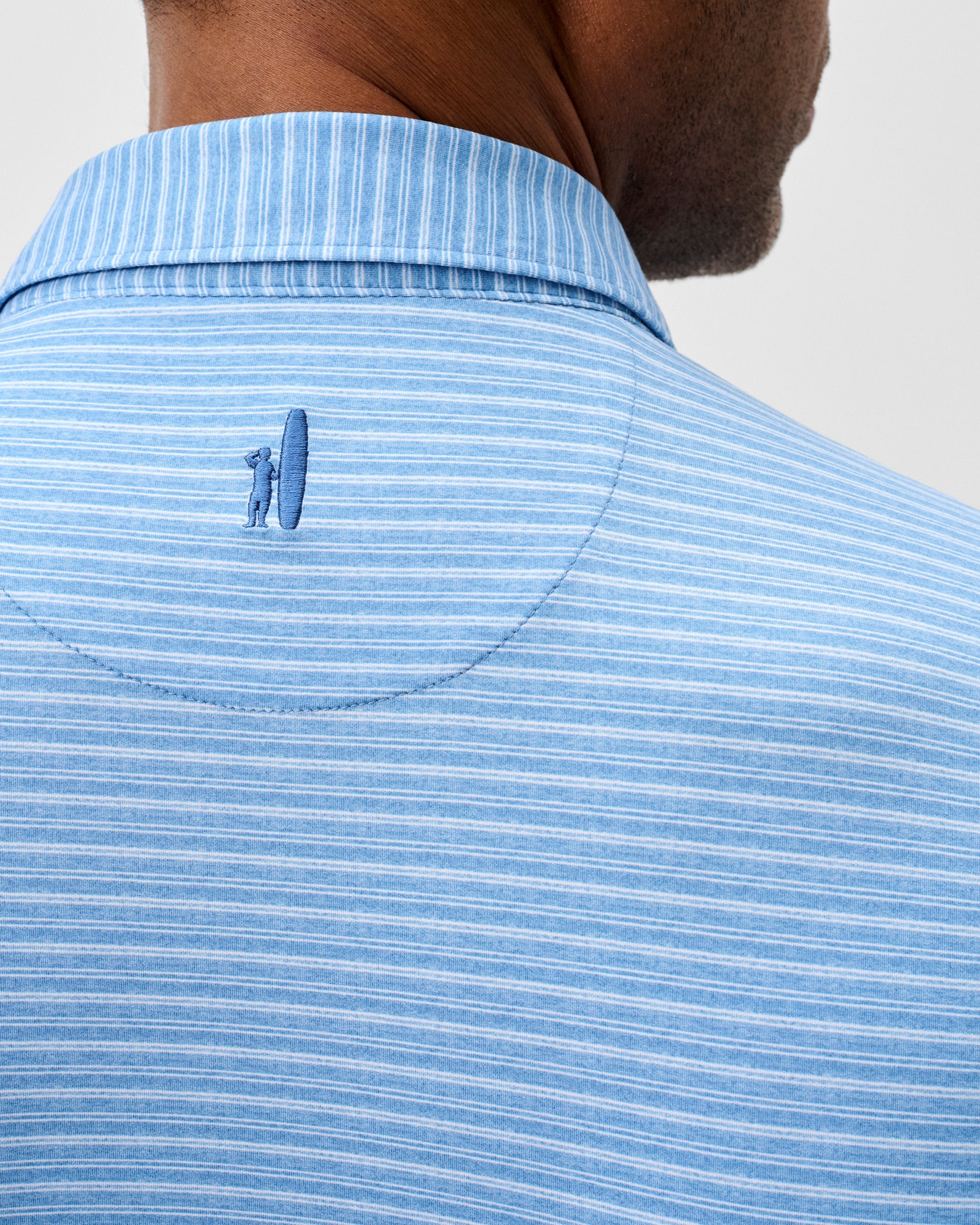 Johnnie-O Performance Featherweight Long Sleeve Polo - Track Stripe