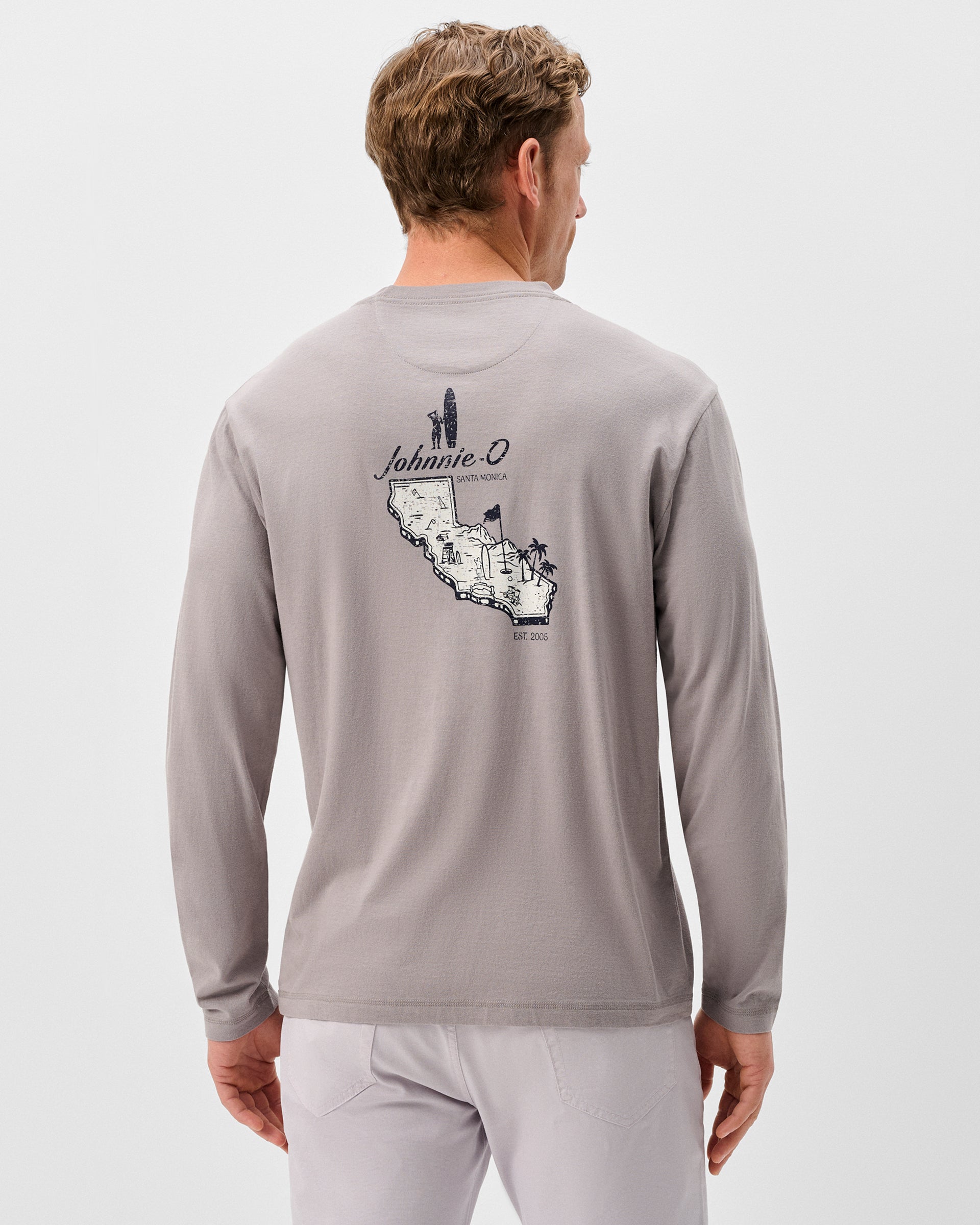 Johnnie-O Long Sleeve Pocket T-Shirt - Santa Monica