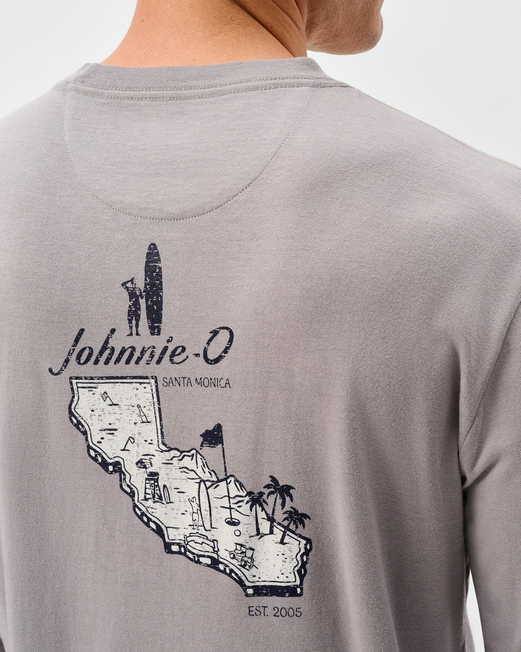 Johnnie-O Long Sleeve Pocket T-Shirt - Santa Monica