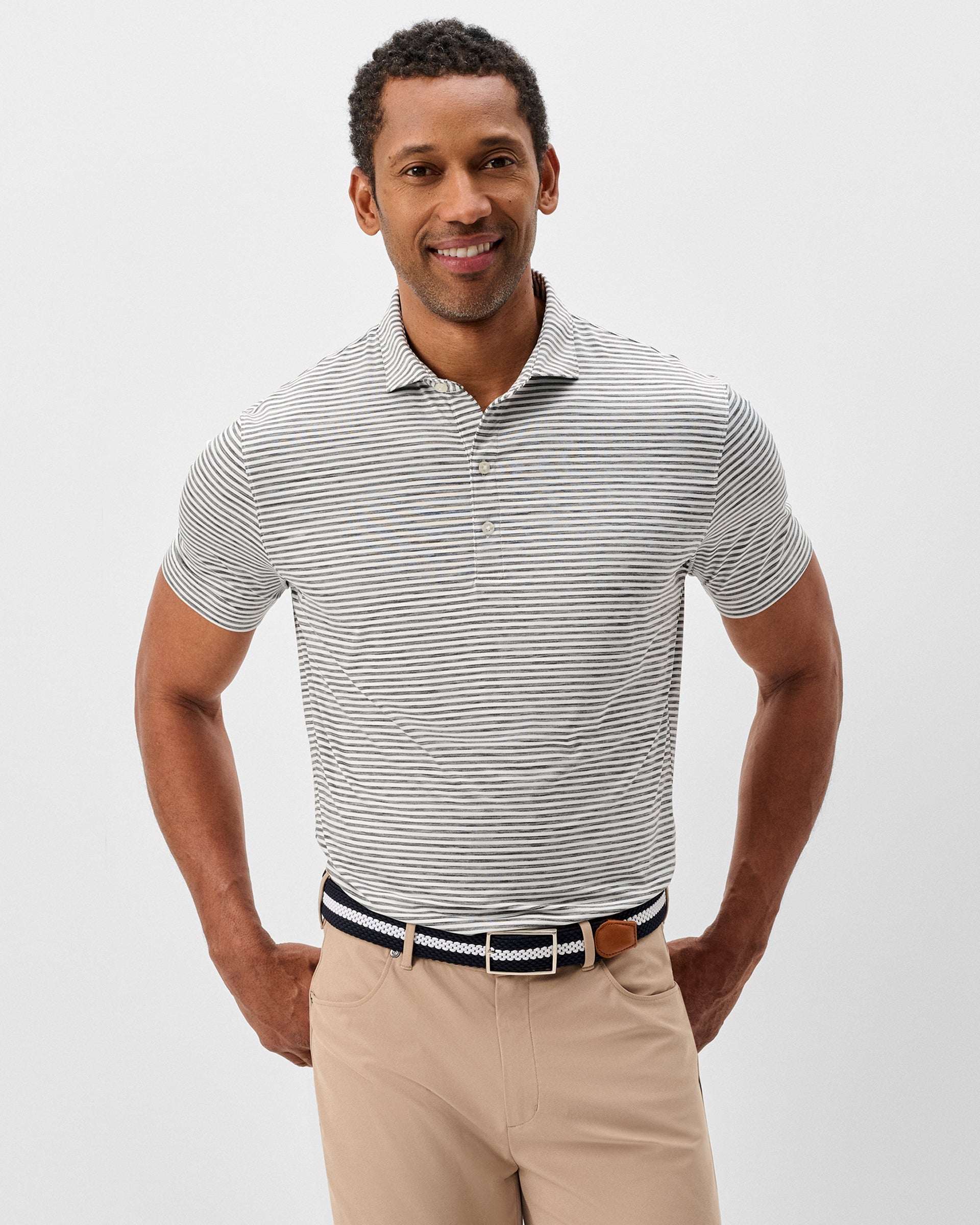 Johnnie-O Performance Featherweight Polo - Seymour Stripe