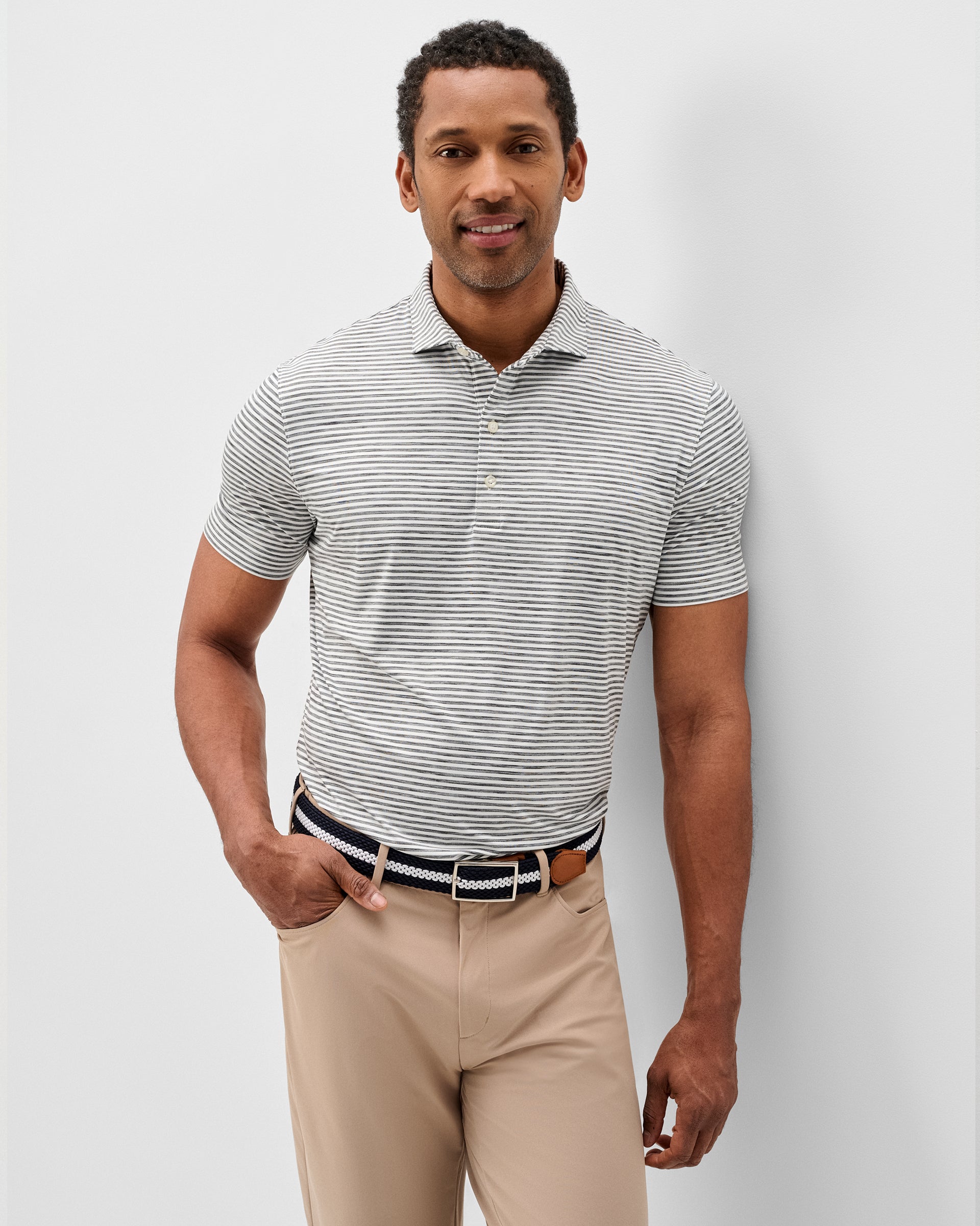 Johnnie-O Performance Featherweight Polo - Seymour Stripe