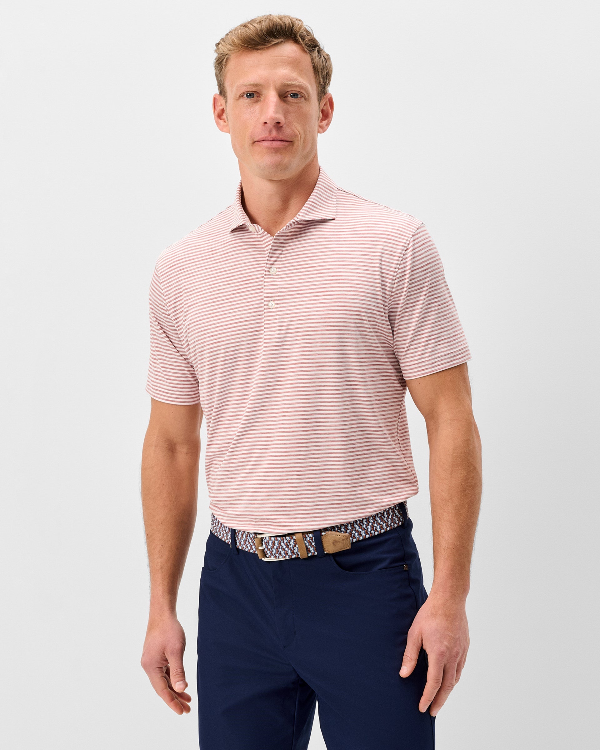 Johnnie-O Performance Featherweight Polo - Seymour Stripe