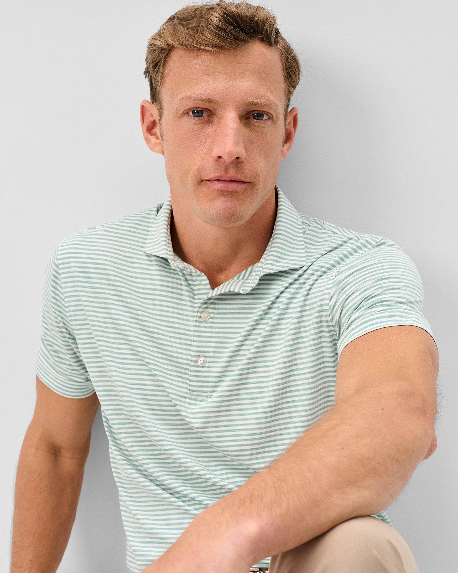 Johnnie-O Performance Featherweight Polo - Seymour Stripe
