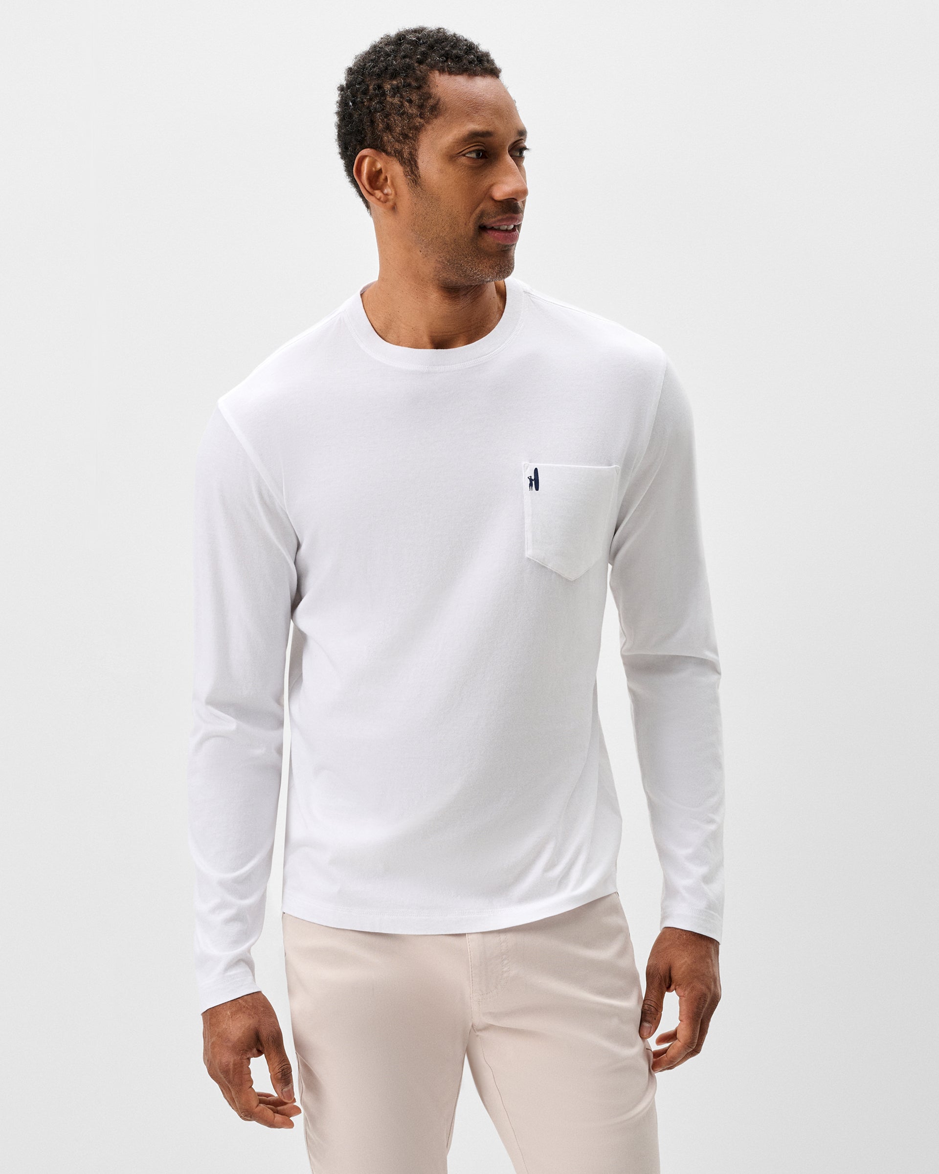 Johnnie-O Long Sleeve Pocket T-Shirt - Surfer Dude