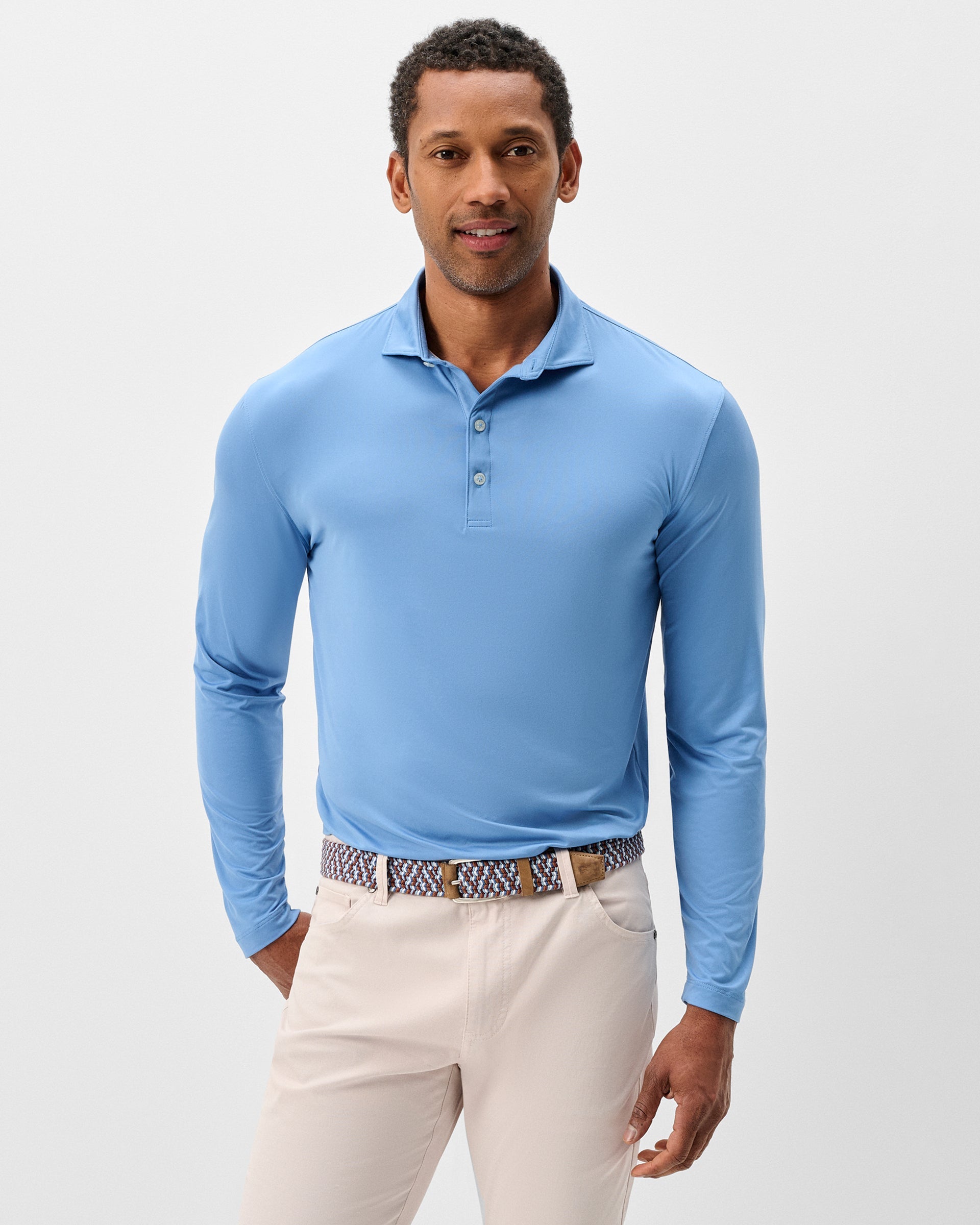 Johnnie-O Performance Featherweight Long Sleeve Polo - Swing