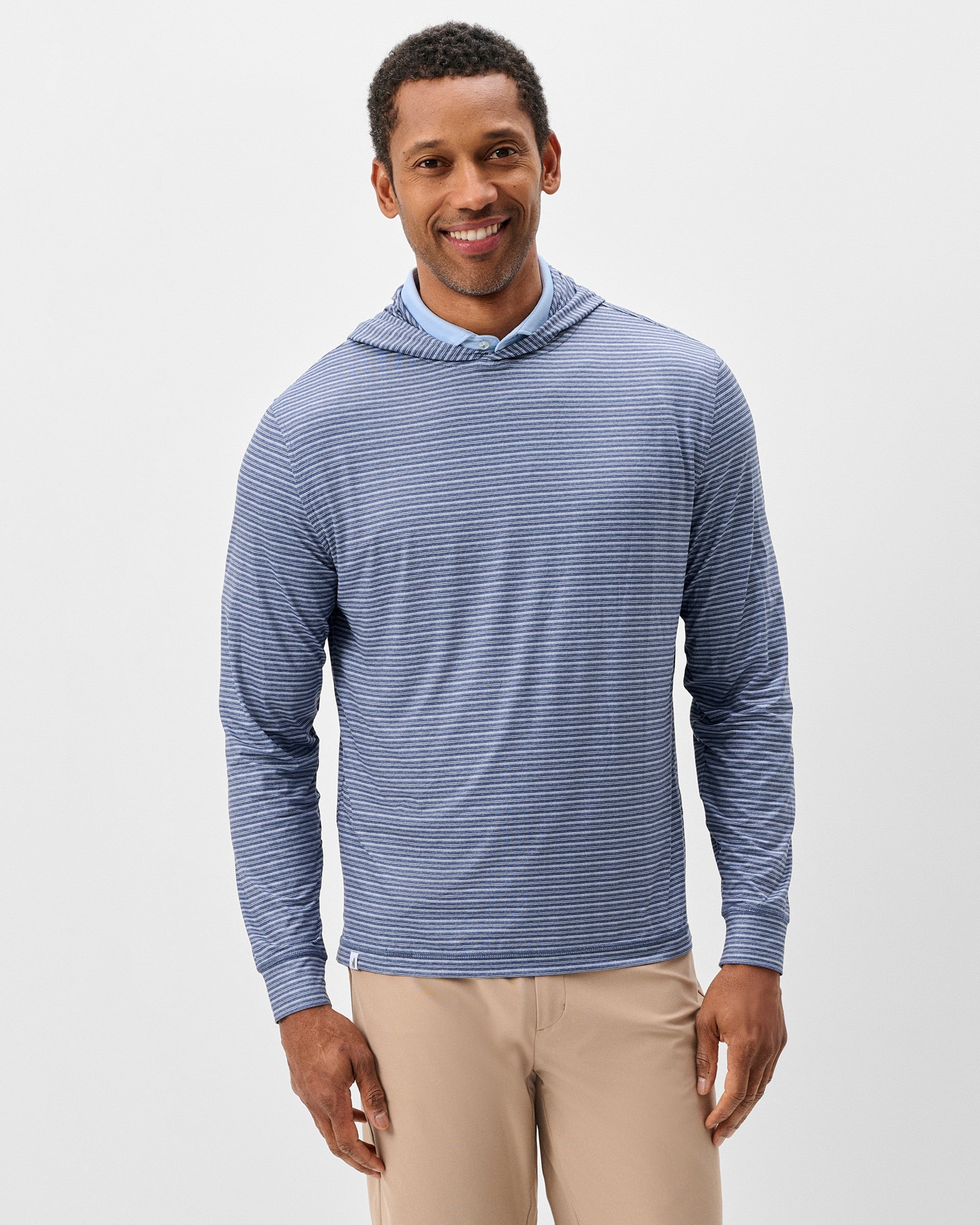 Johnnie-O Talon Featherweight Performance Hoodie - Stripe