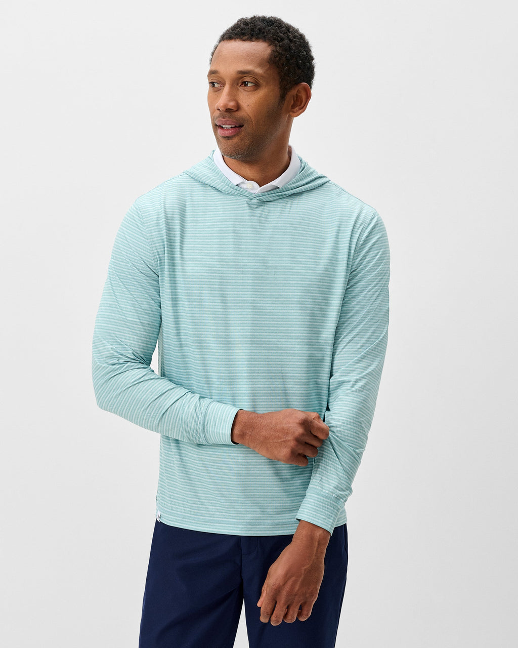 Johnnie-O Talon Featherweight Performance Hoodie - Stripe