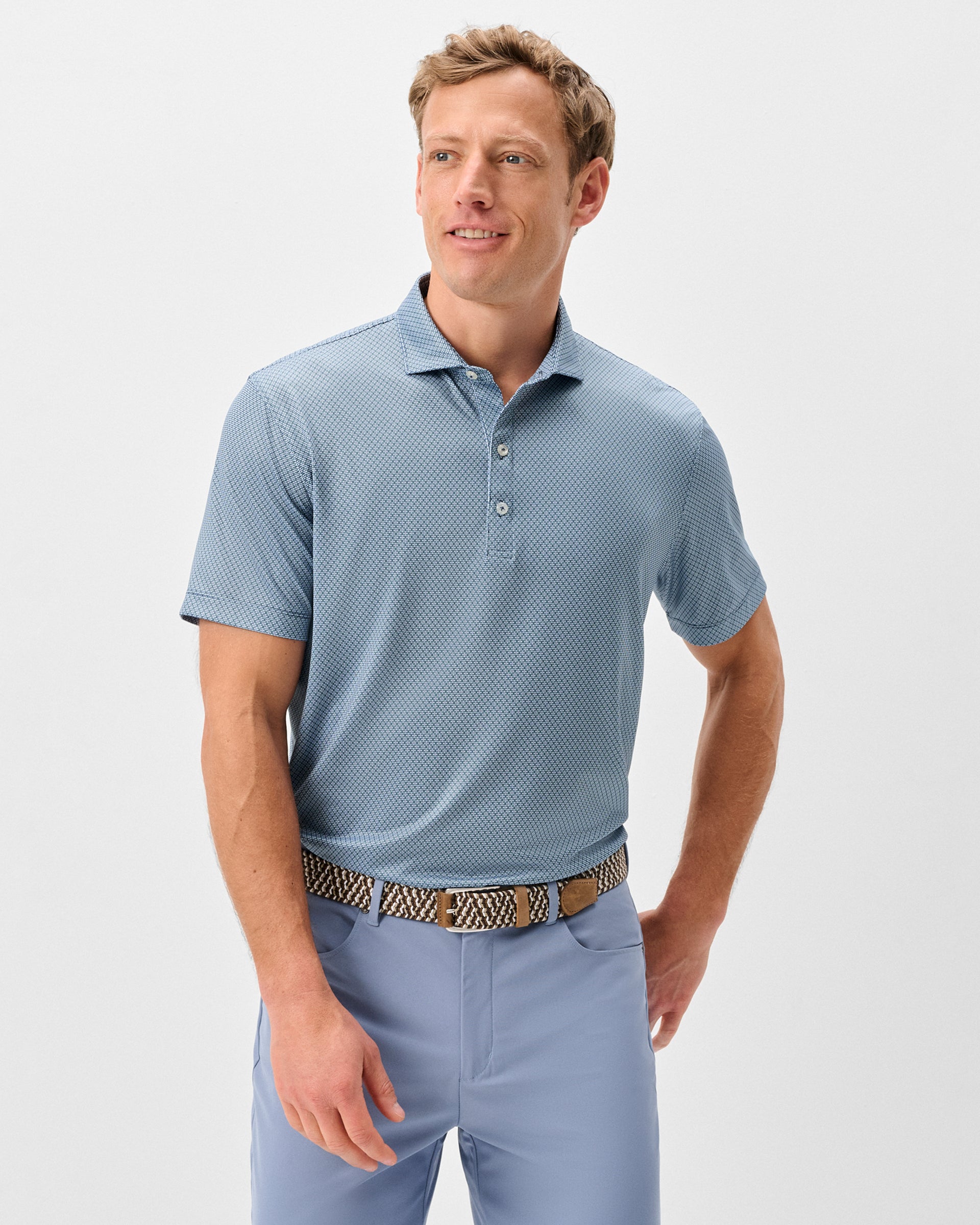 Johnnie-O Performance Jersey Polo - Tile Neat