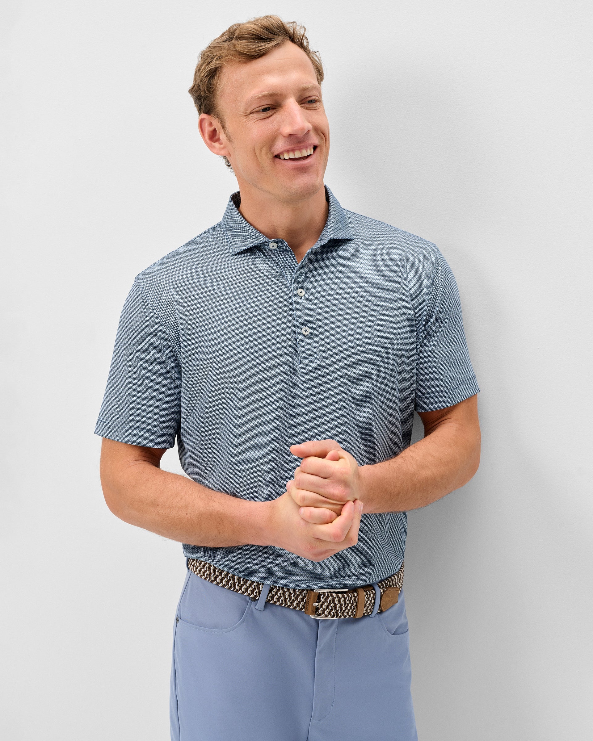 Johnnie-O Performance Jersey Polo - Tile Neat
