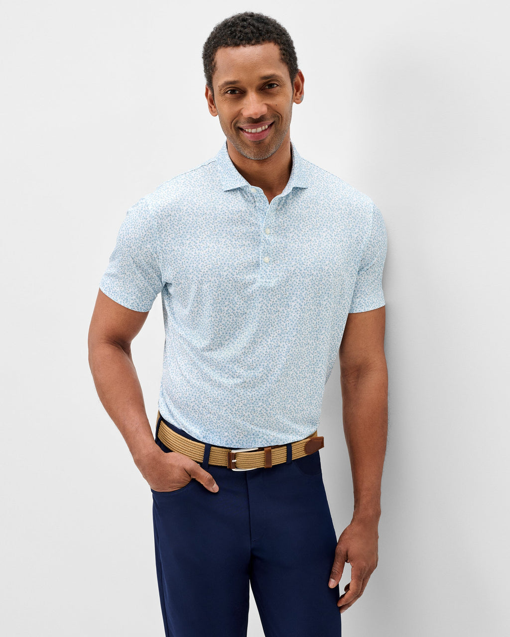 Johnnie-O Performance Jersey Polo - Watercolors
