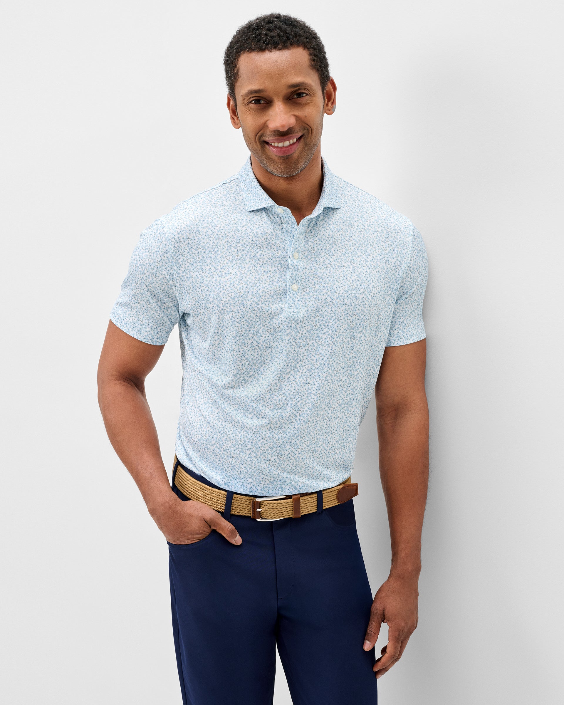 Johnnie-O Performance Jersey Polo - Watercolors