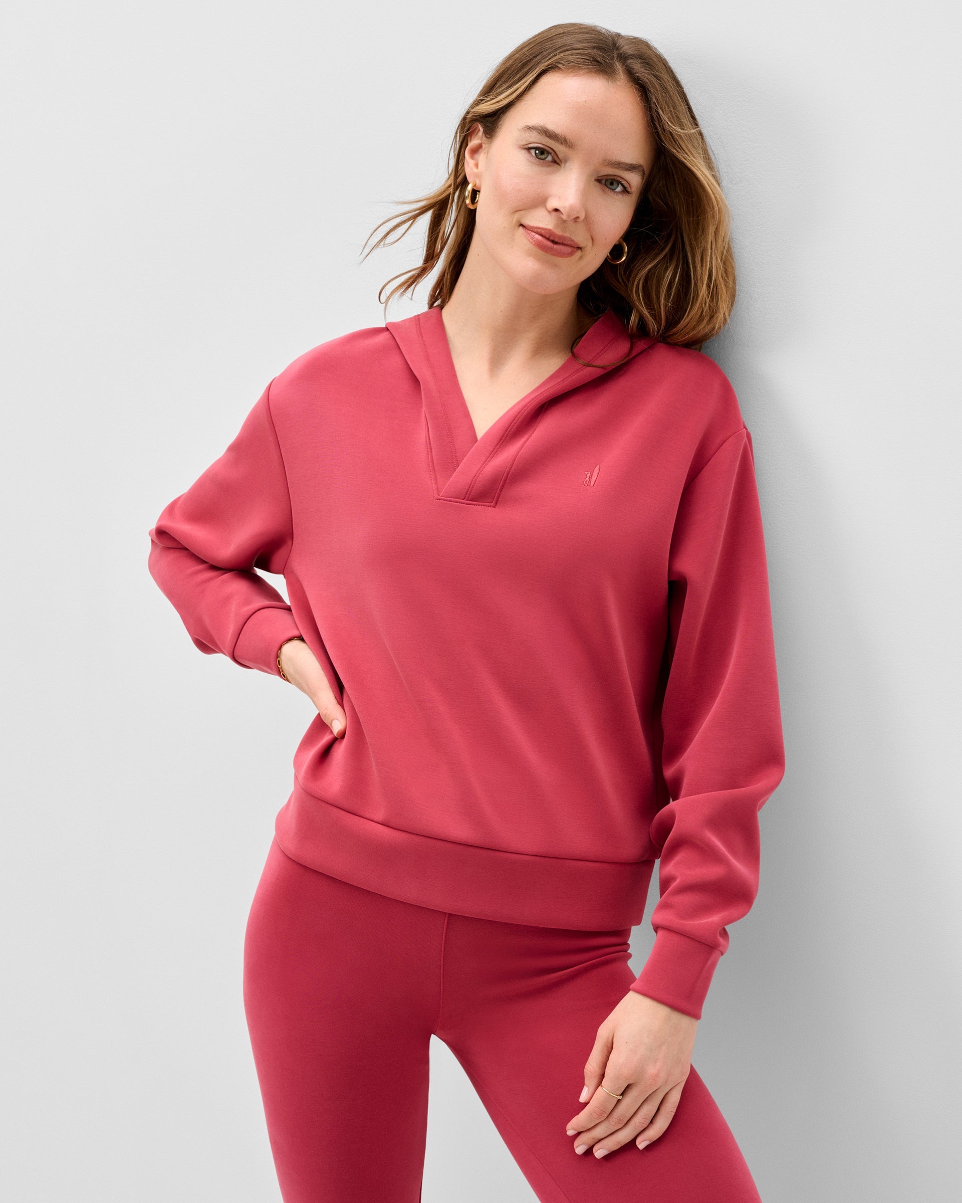 Johnnie-O Stef Johnny Collar Lounge Hoodie