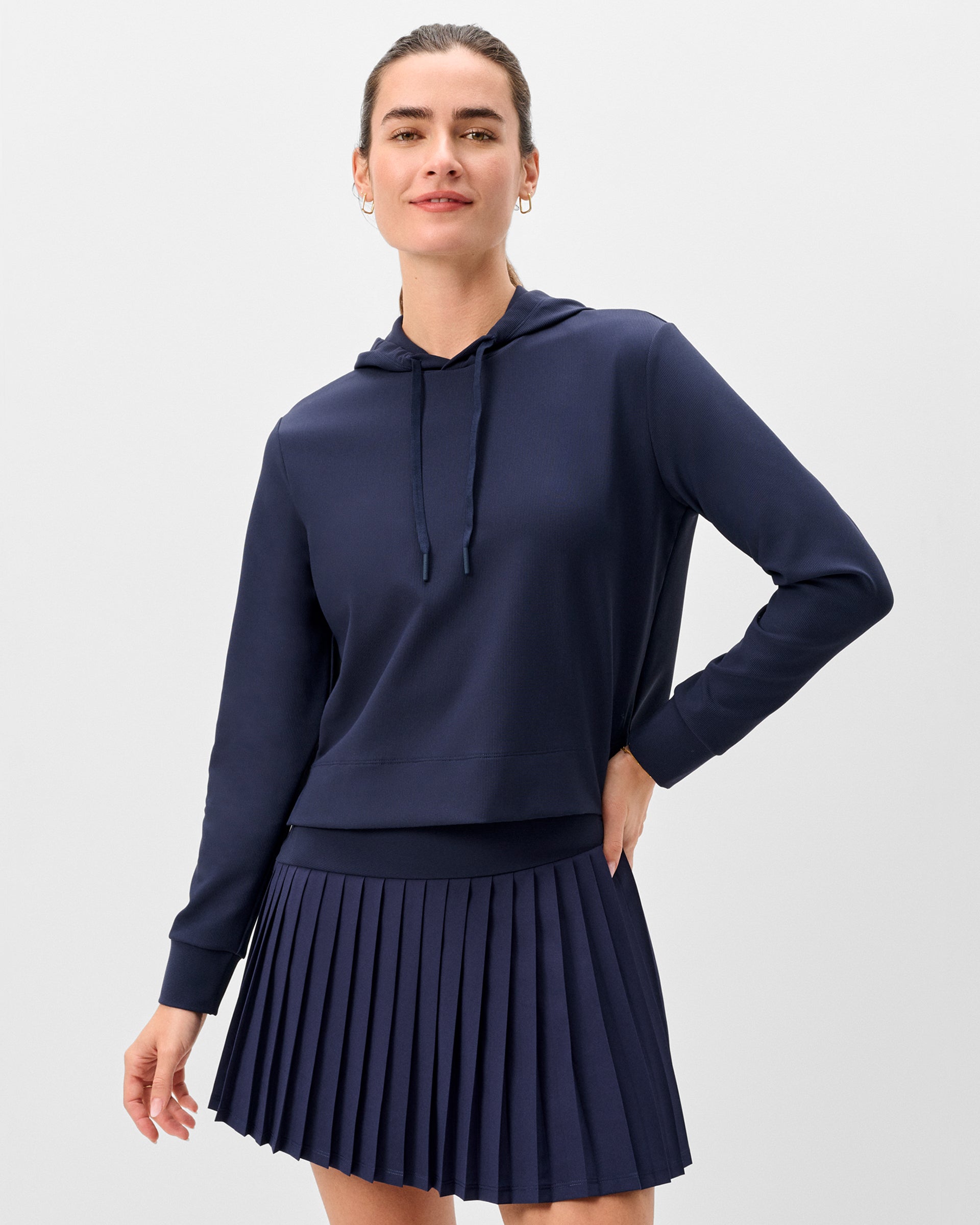 Johnnie-O Hoppin Ribbed Knit Performance Hoodie