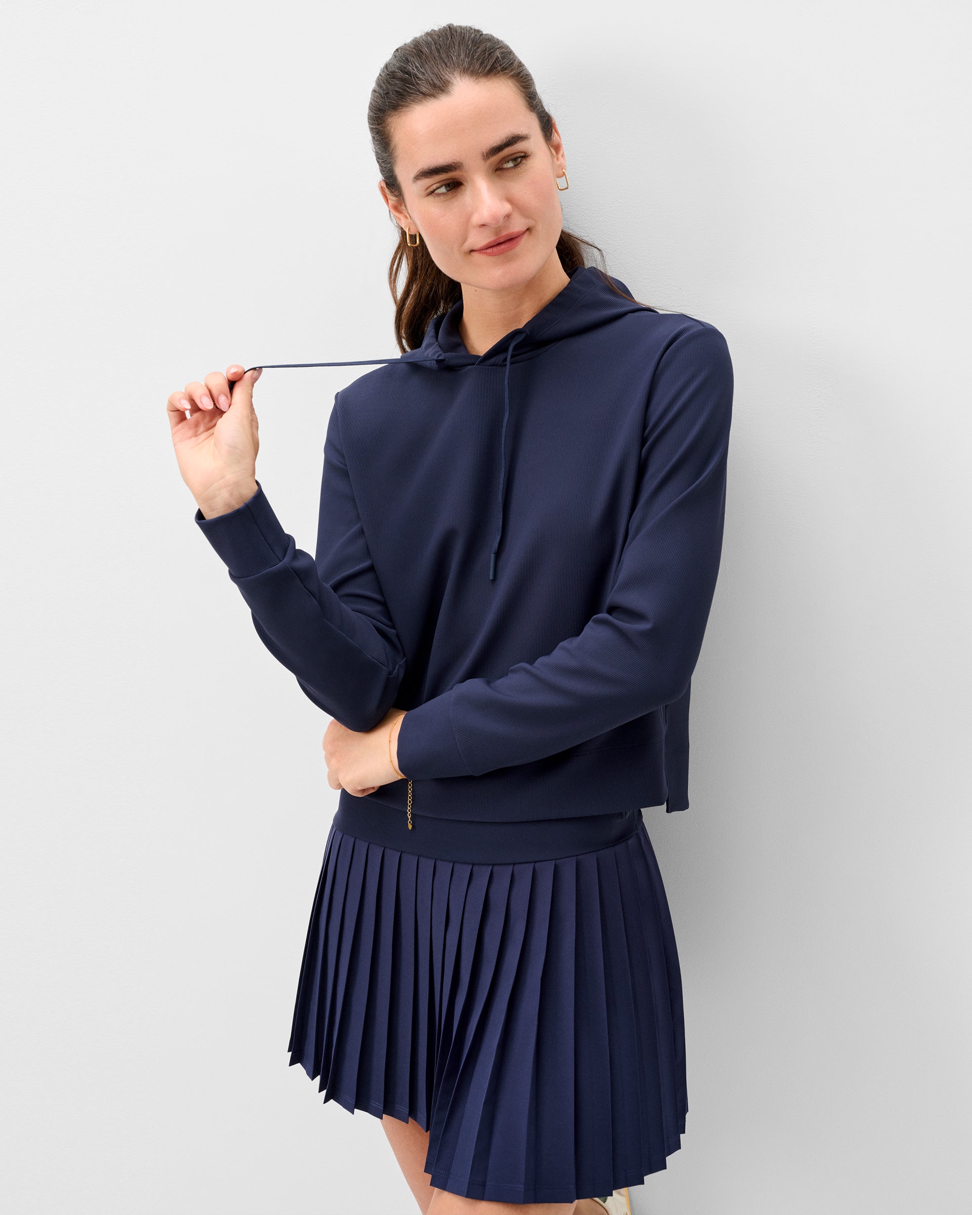 Johnnie-O Hoppin Ribbed Knit Performance Hoodie