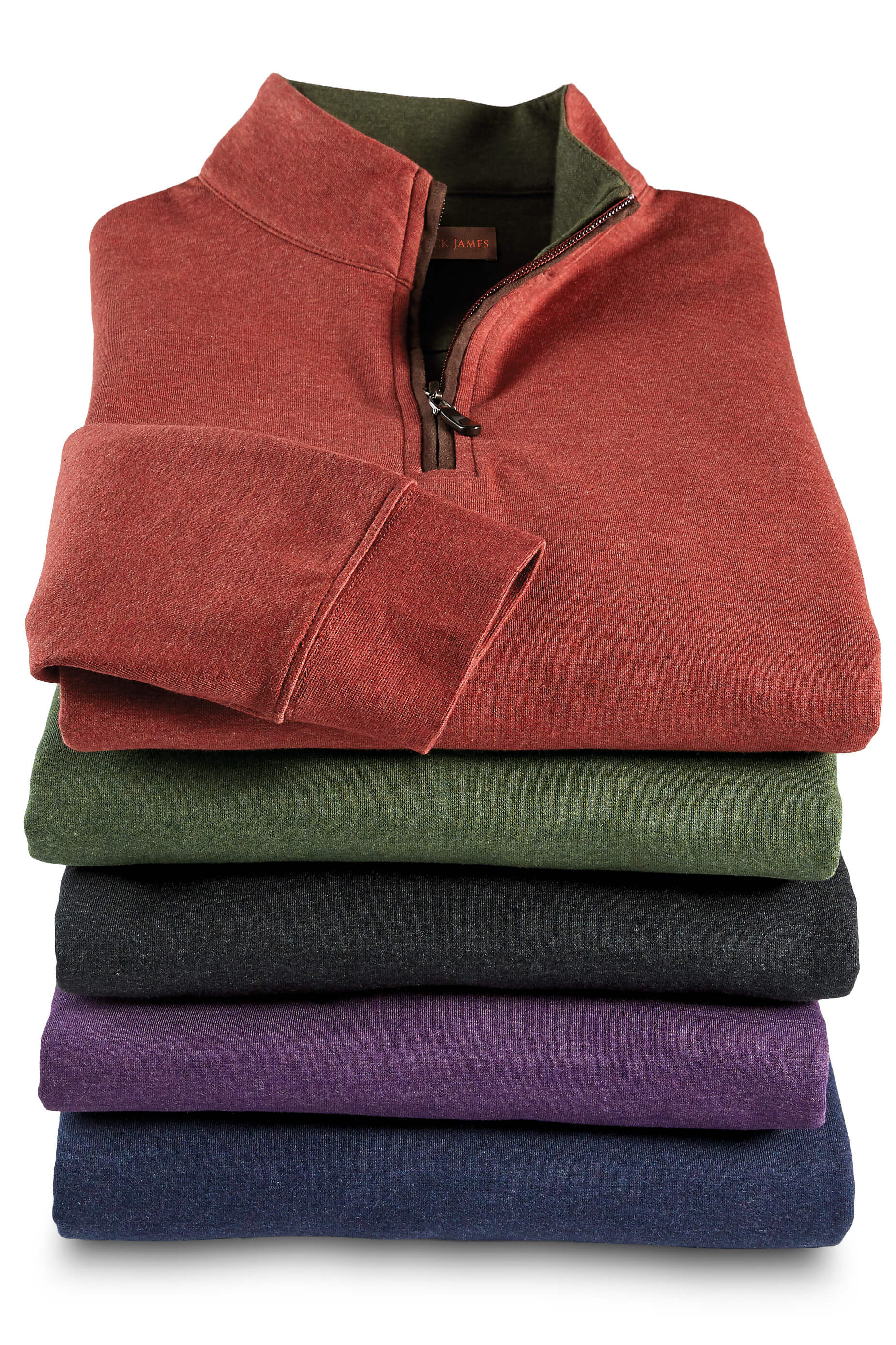 Patrick James Patrick James Long Sleeve Brewster Suede Trim 1/4 Zip