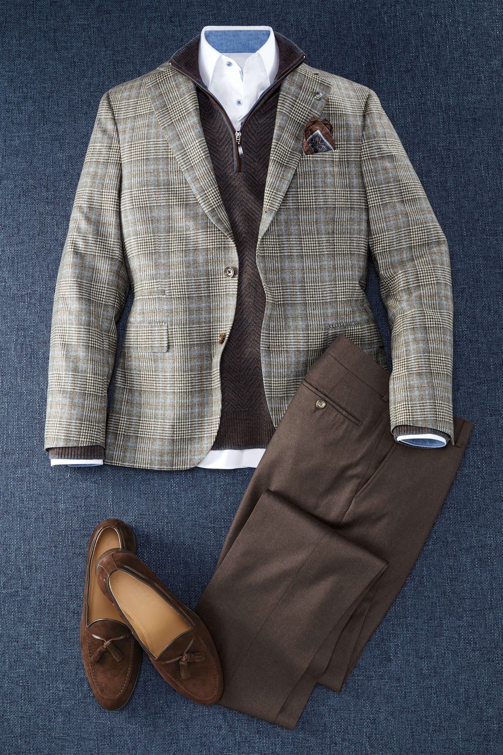 Patrick James Reserve Plaid Flap Sport Coat