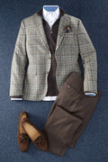 Patrick James Reserve Plaid Flap Sport Coat, Brown