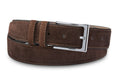 Patrick James Solid Suede Belt, Chocolate