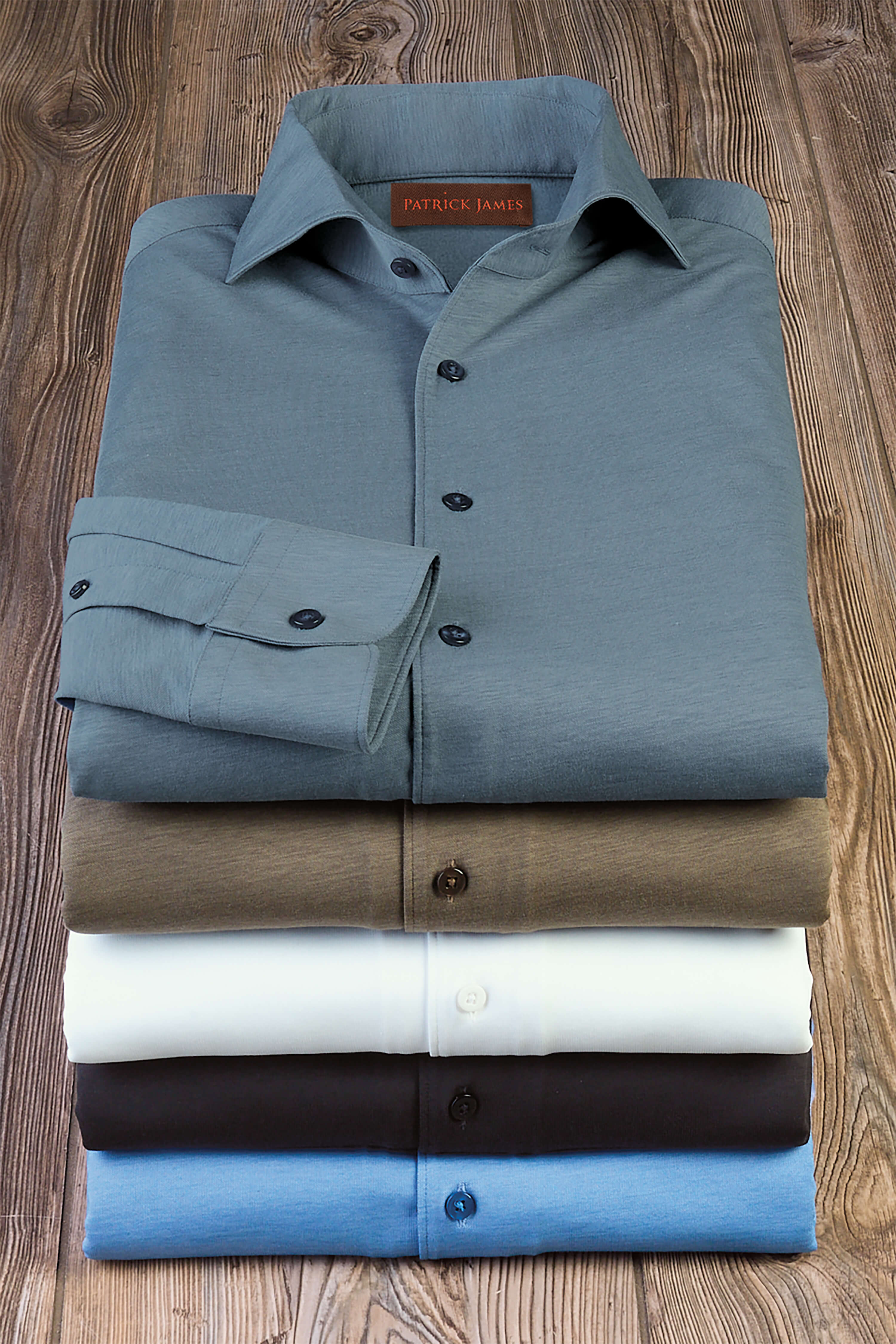 Patrick James Patrick James Long Sleeve Solid Knit One Piece Collar Shirt