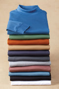 Patrick James Long Sleeve Solid Mock Knit