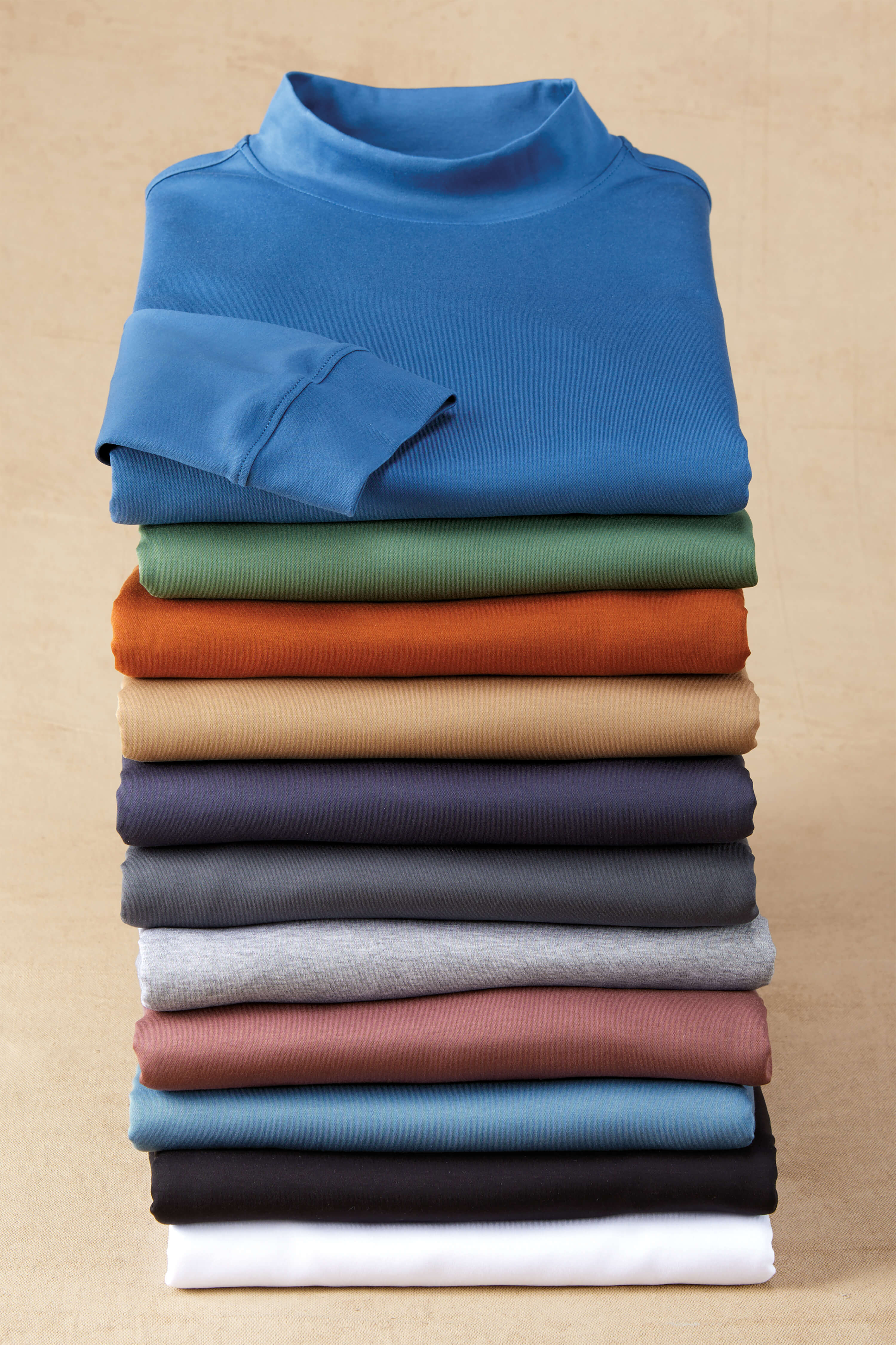 Patrick James Patrick James Long Sleeve Solid Mock Knit