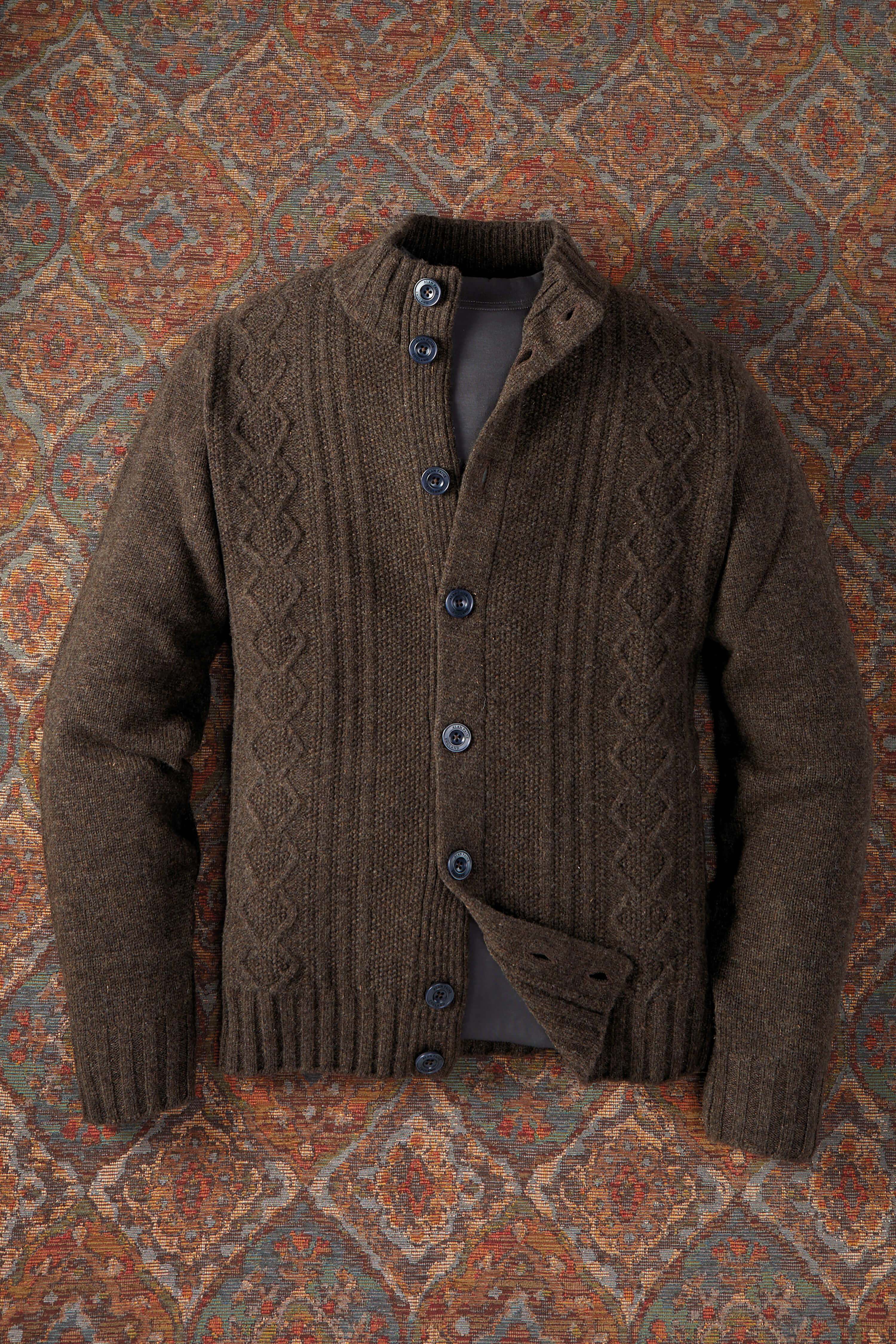 Patrick James Reserve Dalmory 5G Lambswool Mock Sweater