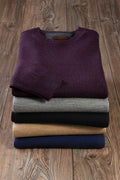 Patrick James Long Sleeve Solid Merino Crewneck Shirt