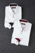 Patrick James Reserve Long Sleeve Solid Contrast Trim Shirt