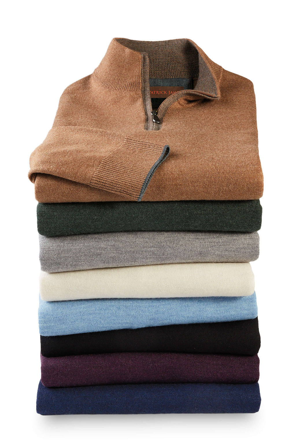 Patrick James Patrick James Long Sleeve Solid Merino Mock 1/4 Zip