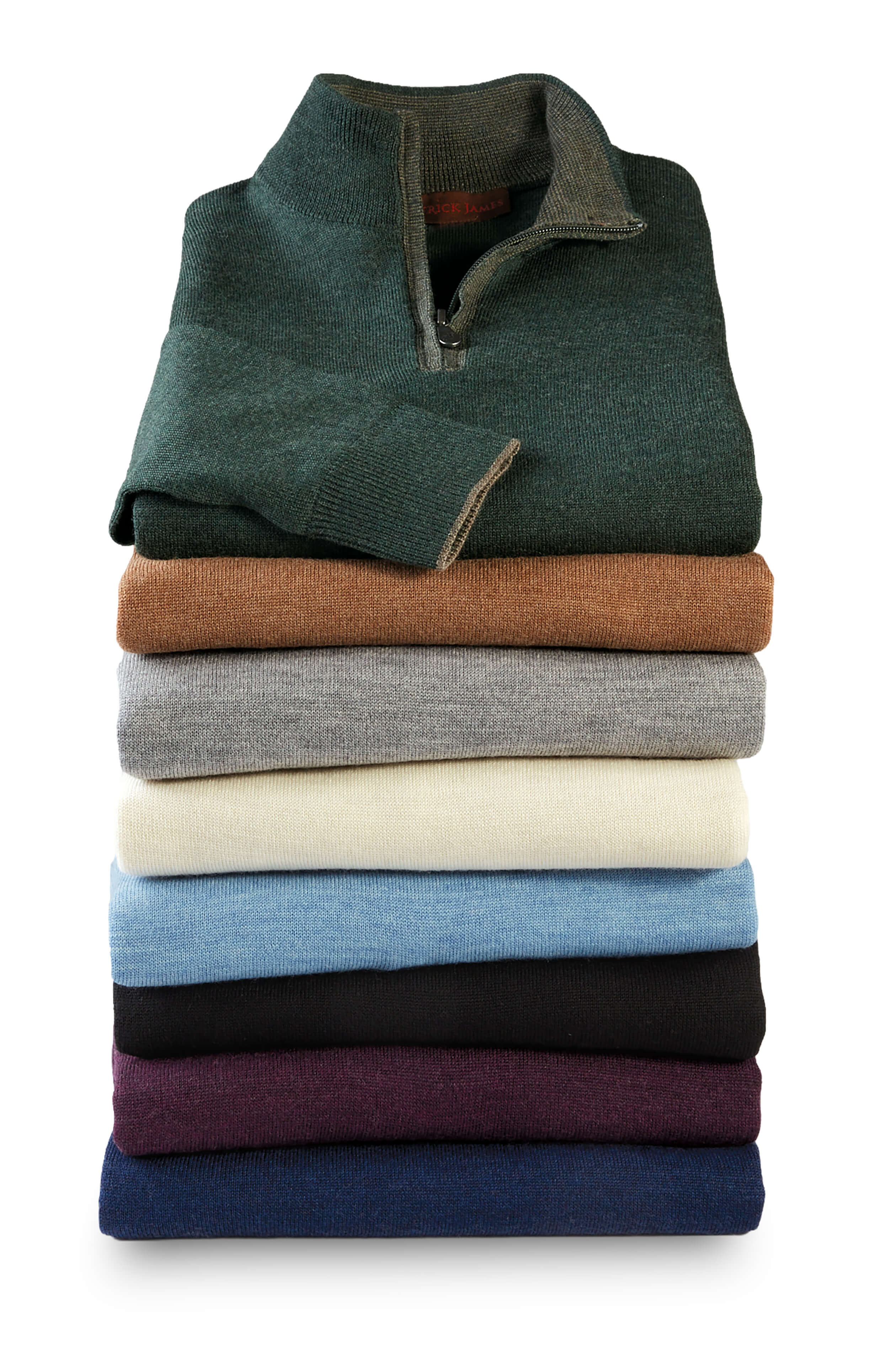Patrick James Patrick James Long Sleeve Solid Merino Mock 1/4 Zip