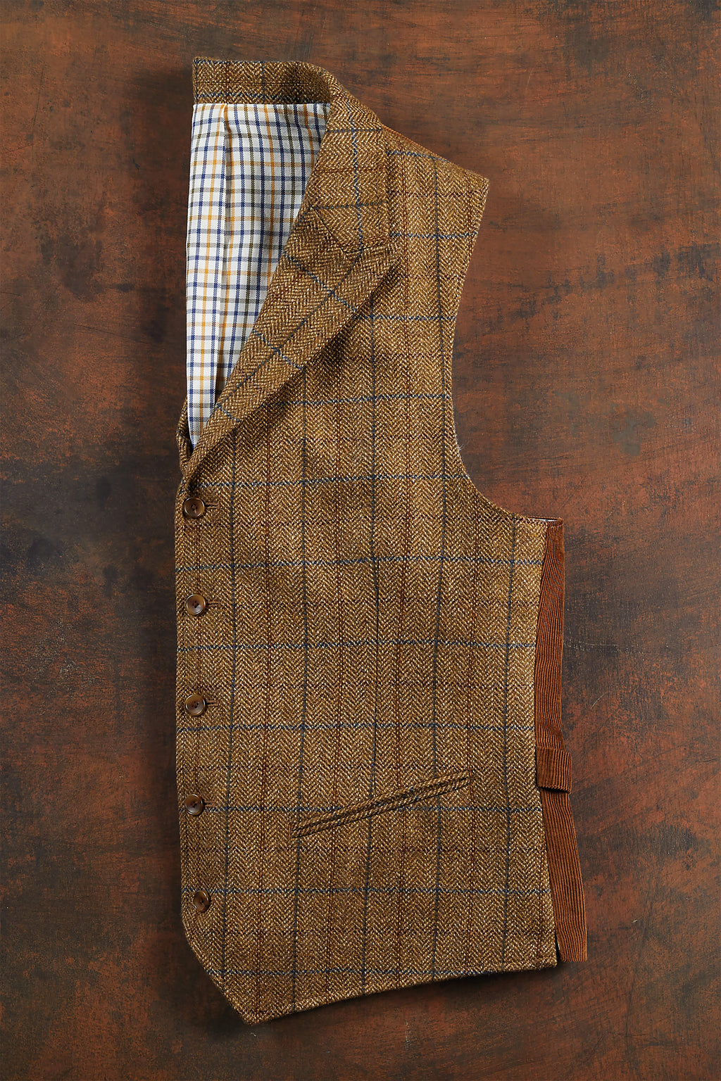 Patrick James Windowpane Patton Vest, Sage Multi