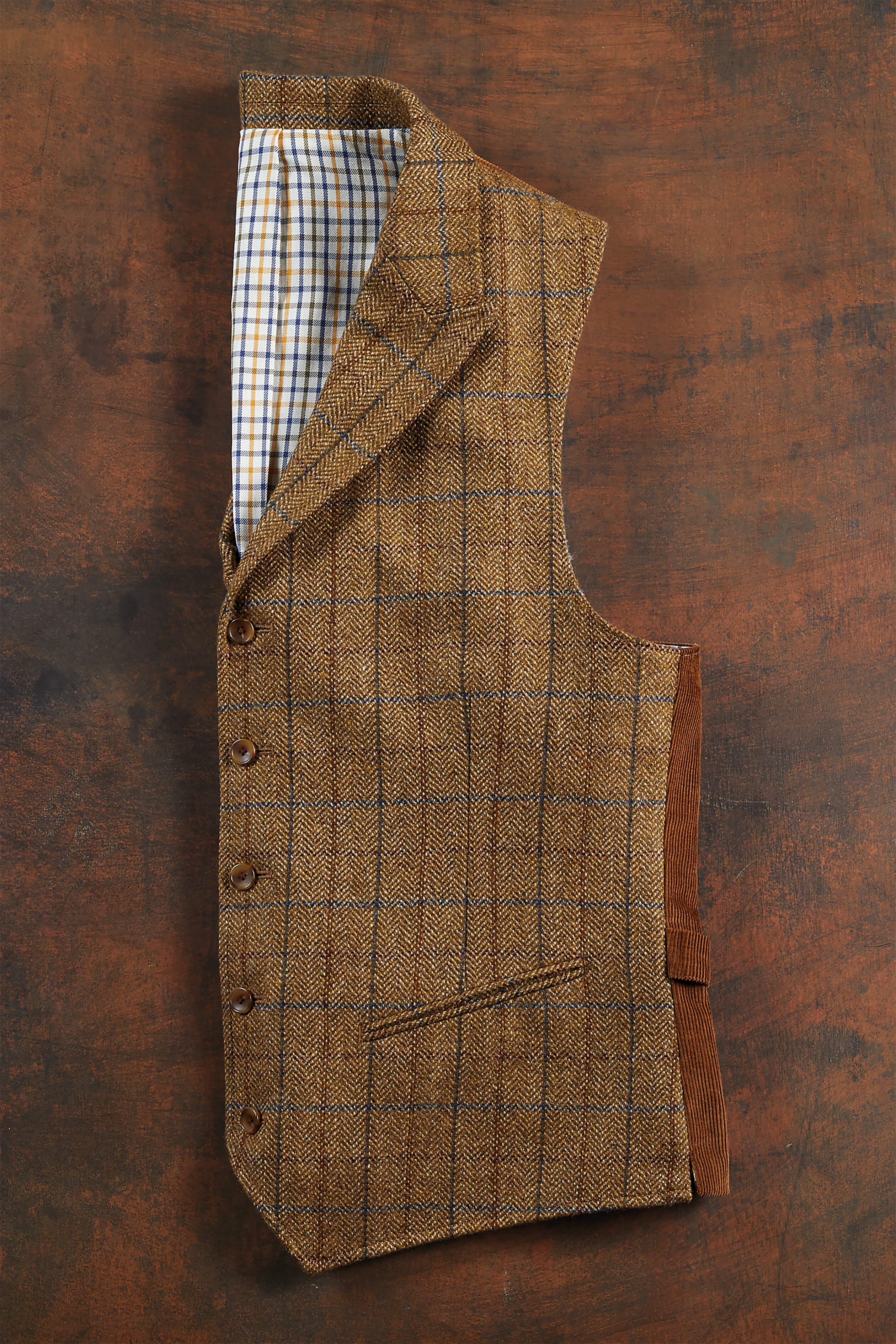 Patrick James Windowpane Patton Vest, Sage Multi