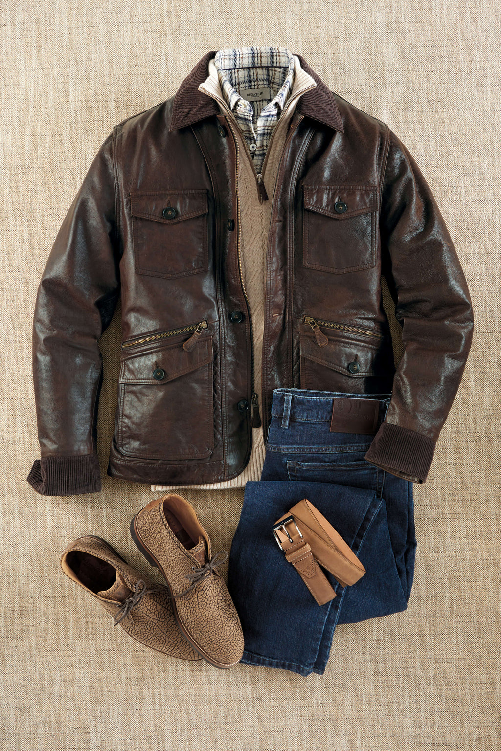 Patrick James Outlander Leather 4 Pocket Barn Coat