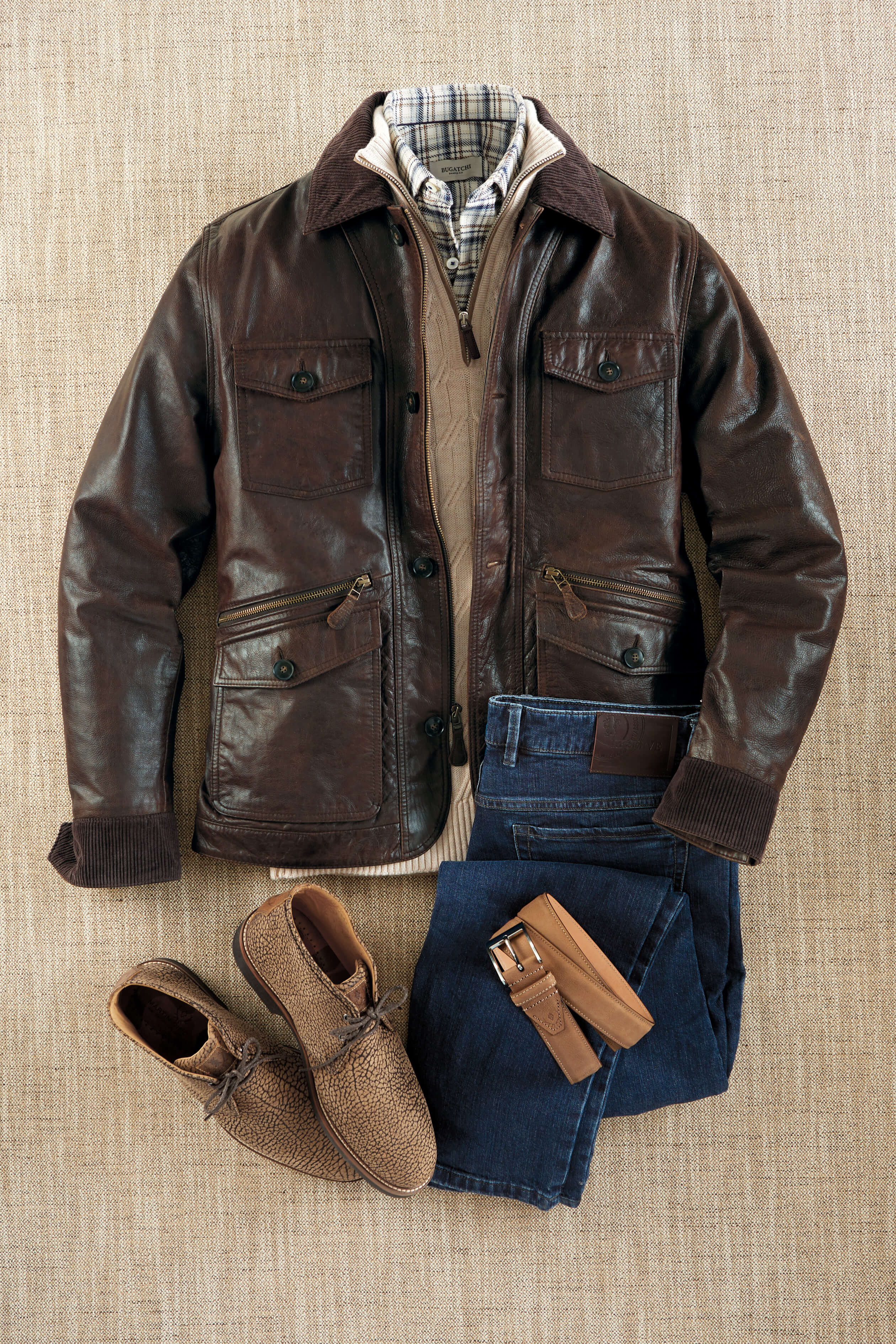 Patrick James Outlander Leather 4 Pocket Barn Coat