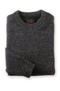 Patrick James Donegal Wool Blend Crewneck Sweater, Charcoal