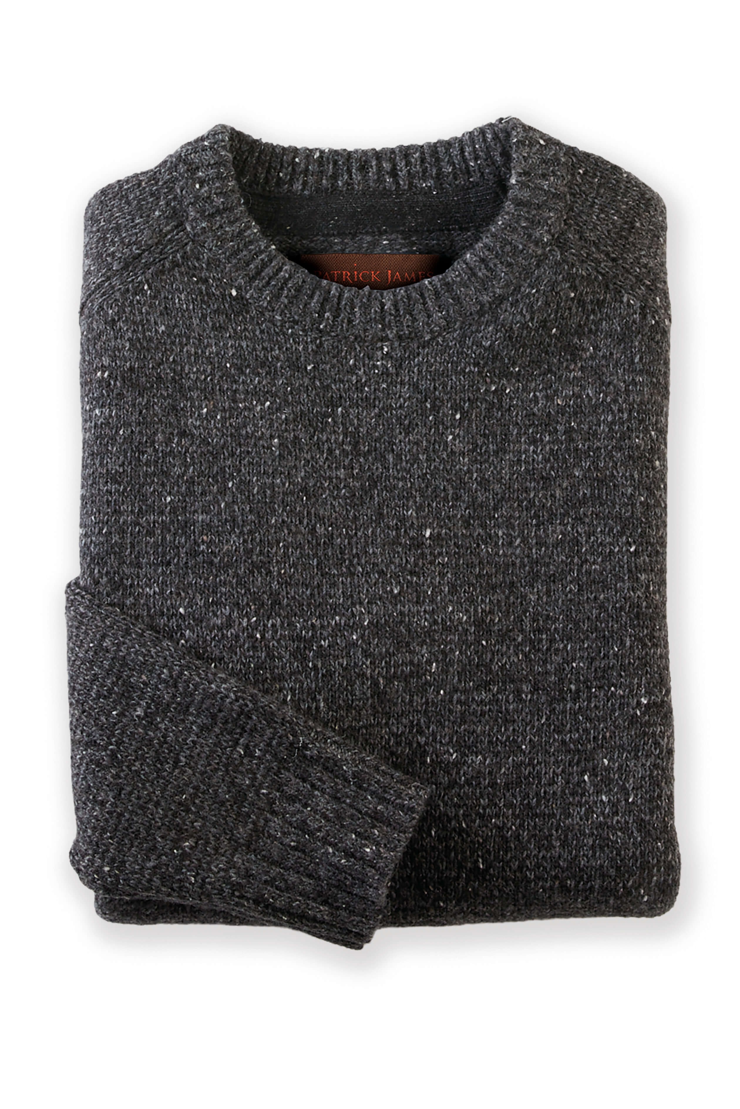 Patrick James Donegal Wool Blend Crewneck Sweater, Charcoal