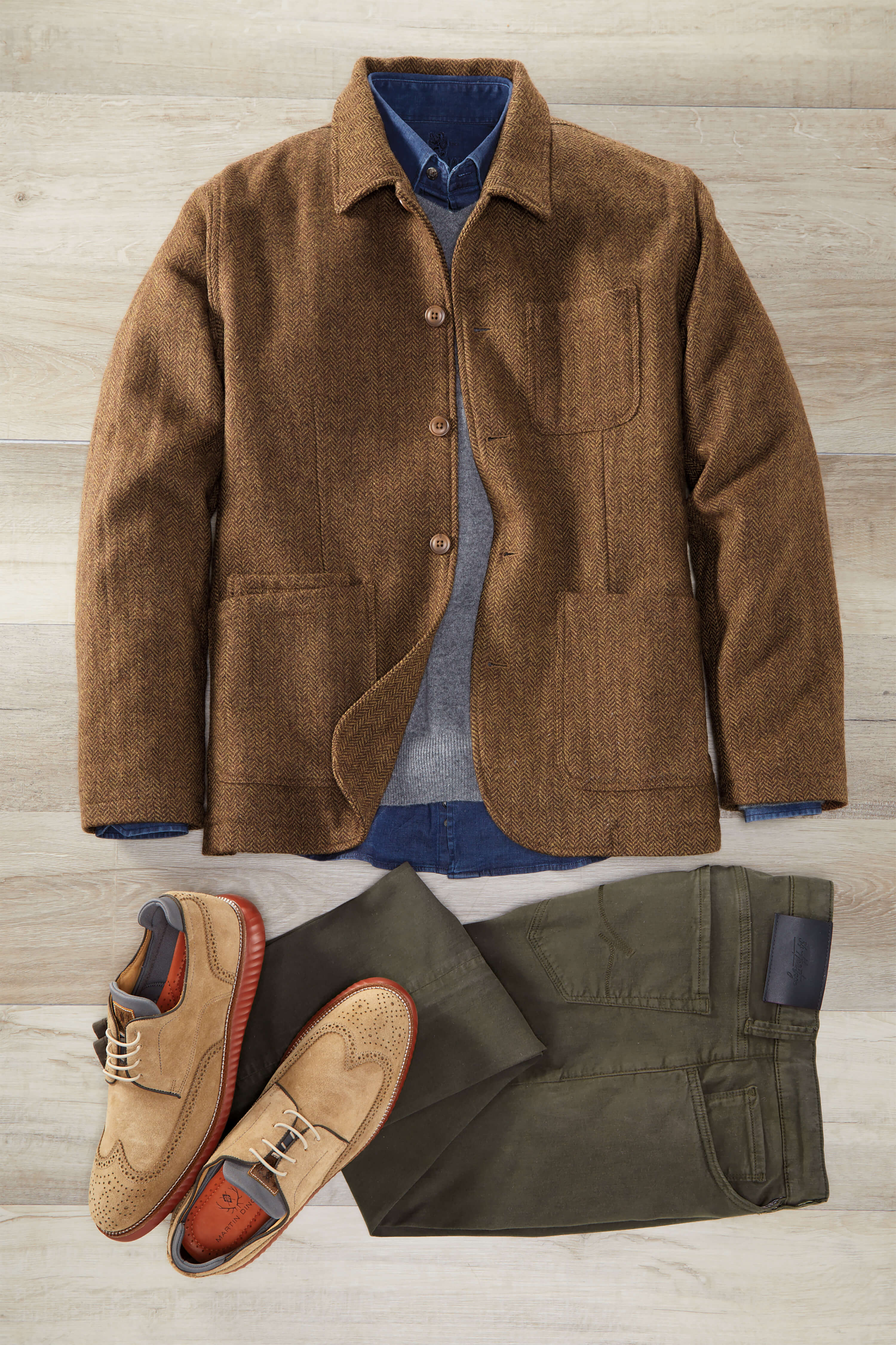 Patrick James Patrick James Tweed Industrial Herringbone Jacket