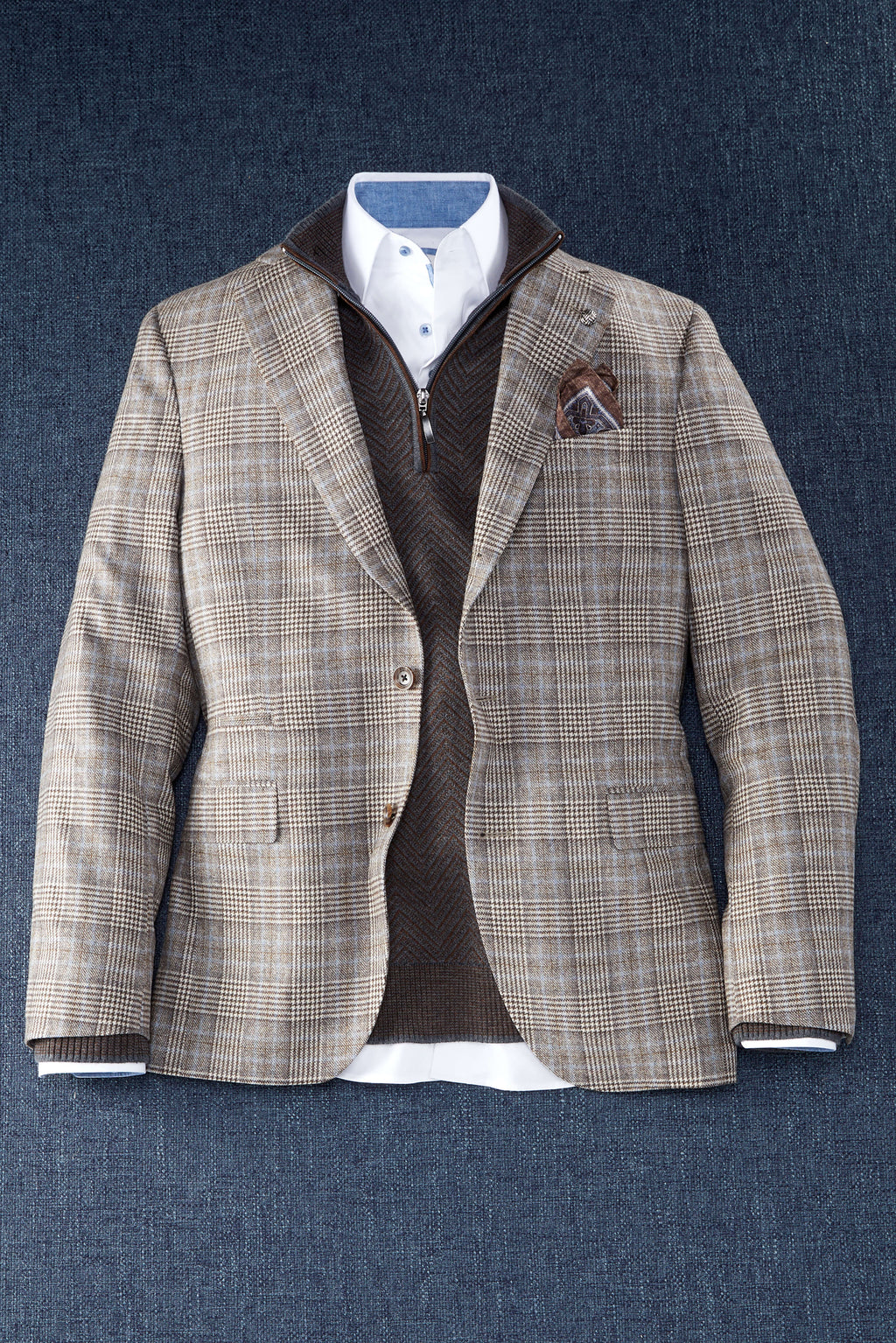 Patrick James Reserve Plaid Flap Sport Coat