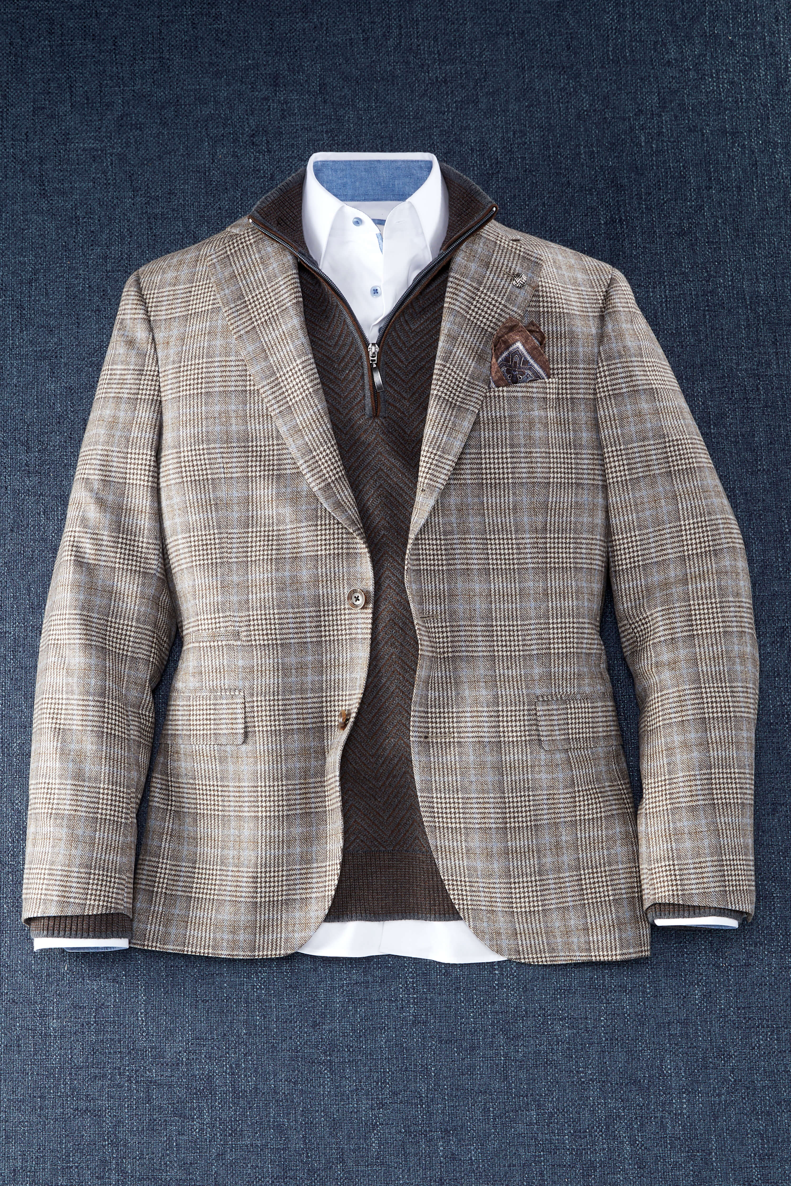 Patrick James Reserve Plaid Flap Sport Coat