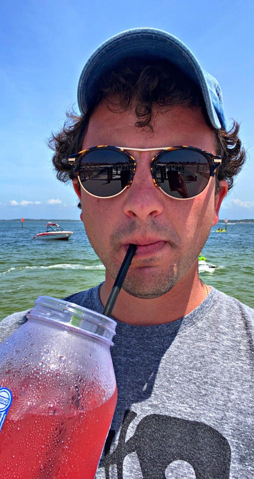 Bisous Sunglasses The Classic Blue Tortoise Rose Gold