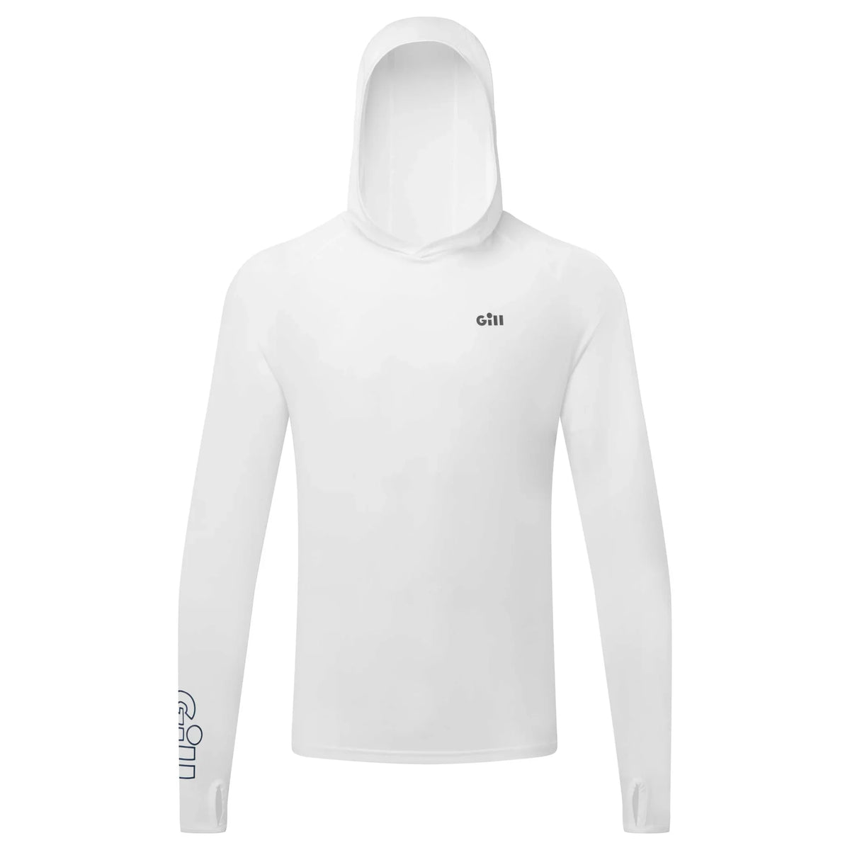Gill Infinity Two Point Zero Long Sleeve Lightweight Hoodie For Water Sports - White